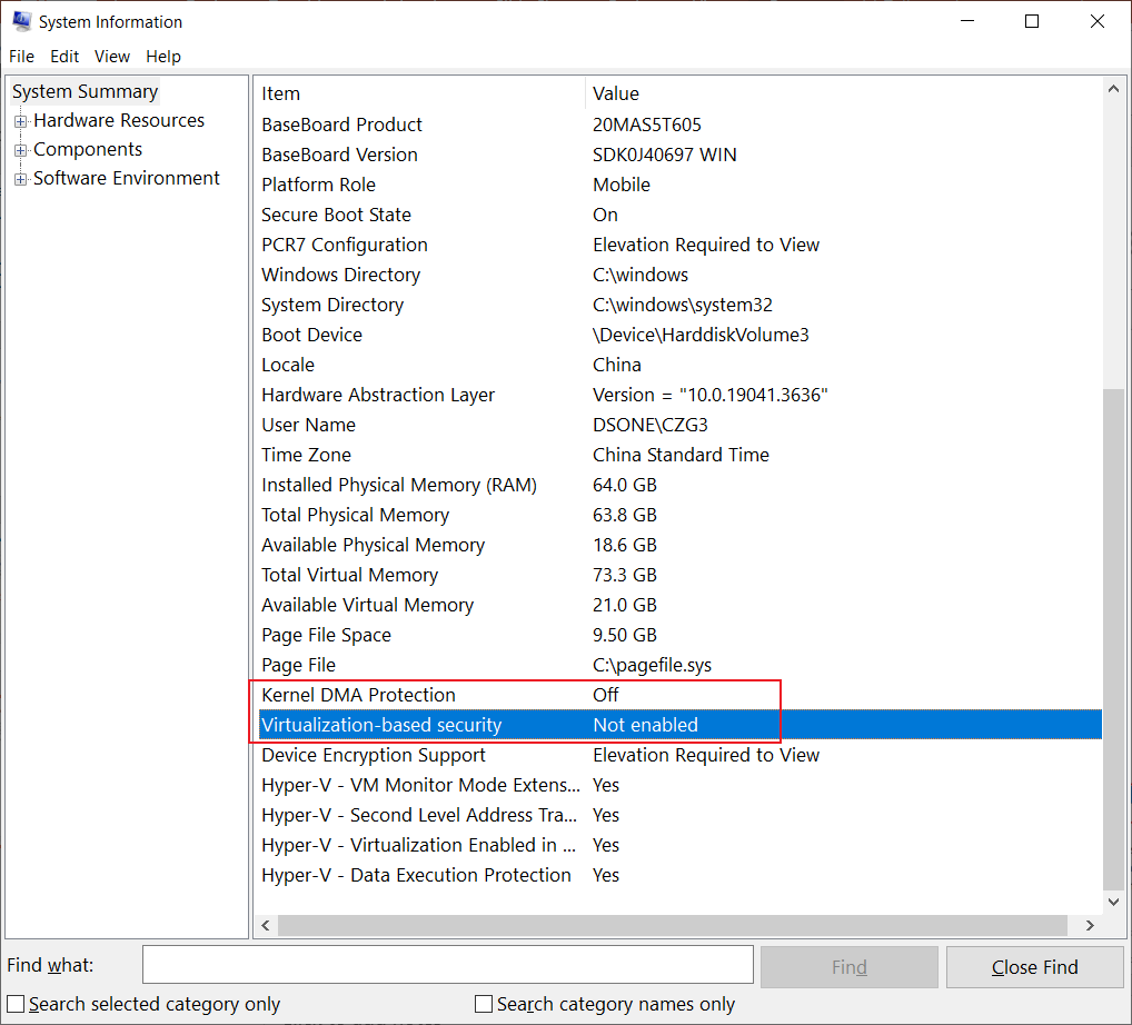 check close result according to system information