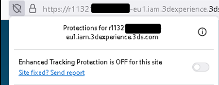 Enhanced Tracking Protection is OFF for this site