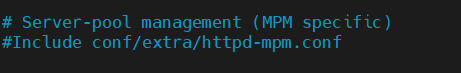 mpm config not enabled